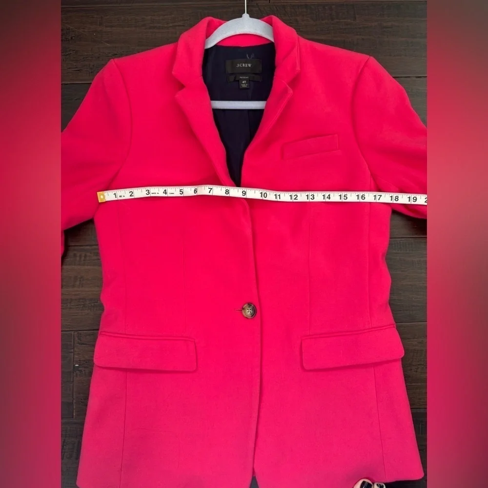 Hot pink Barbiecore J Crew blazer coquette preppy colorful elevated workwear